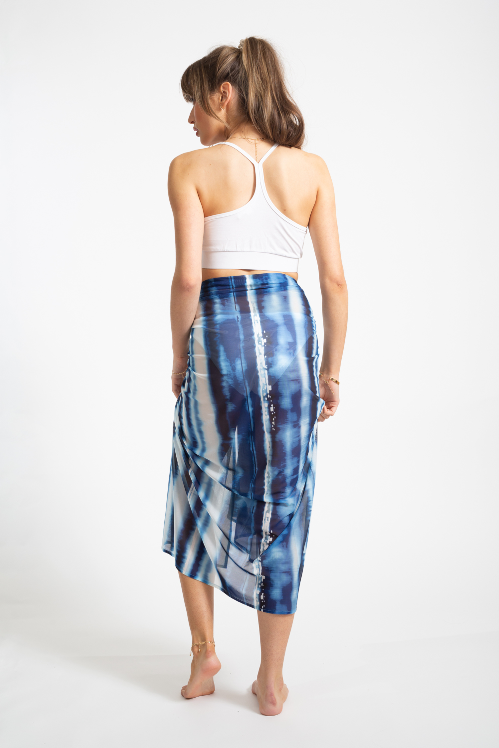 Escape Mesh Printed Sarong Cover Up